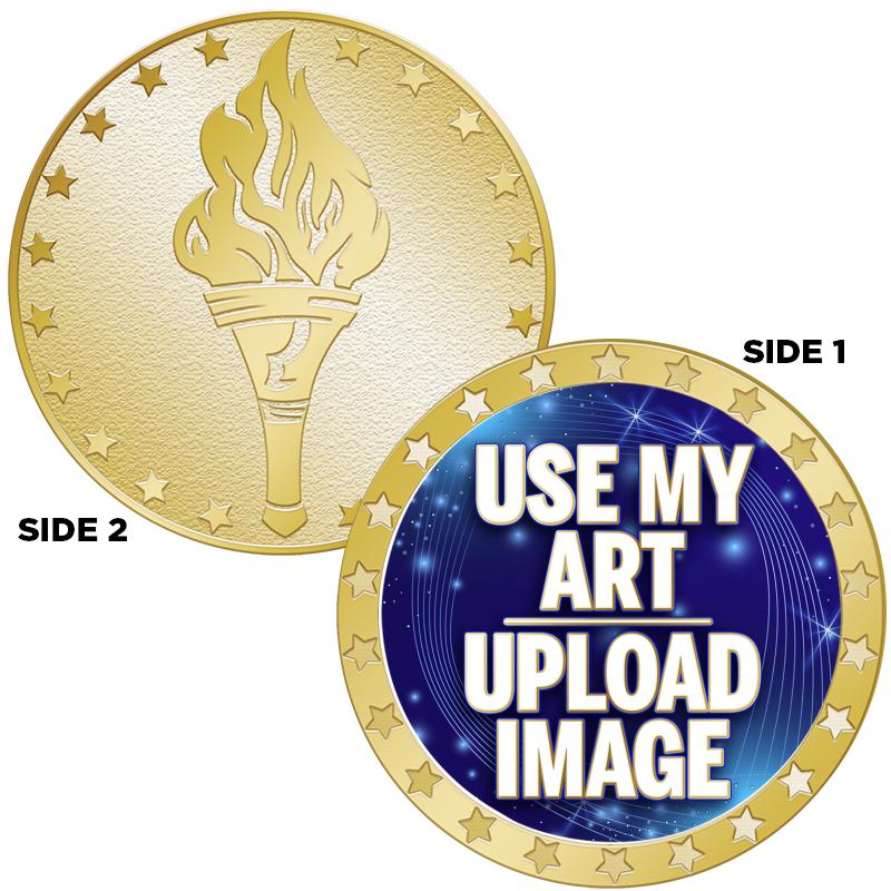 1.5"1-SIDED TORCH POLS/GD COIN