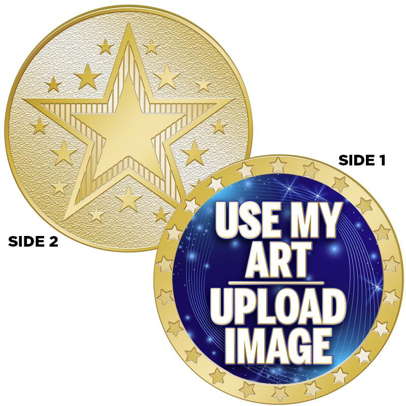1.5" 1-SIDED STAR COIN GOLD