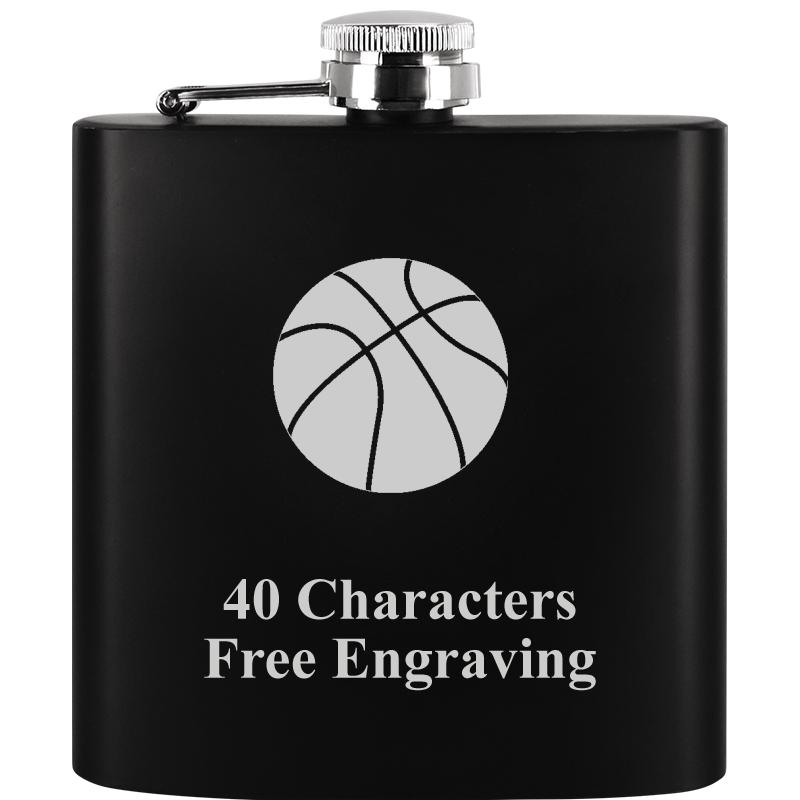 6OZ BLCK STAINLESS STEEL FLASK