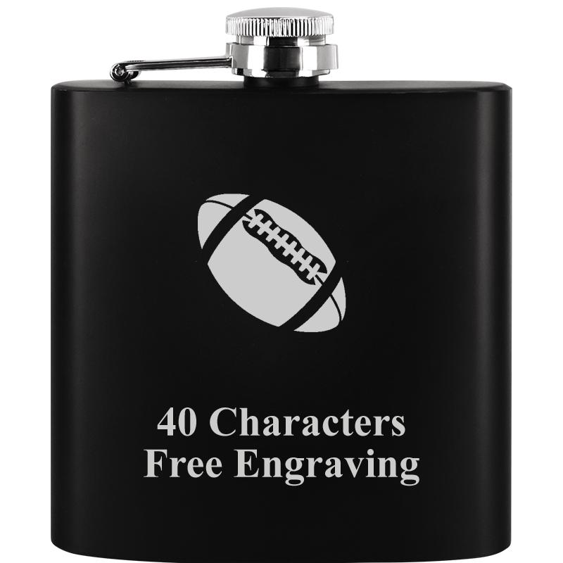 6OZ BLCK STAINLESS STEEL FLASK