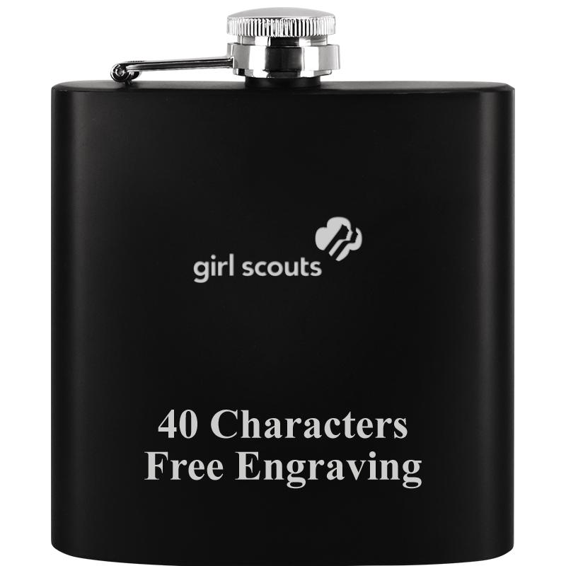 6OZ BLCK STAINLESS STEEL FLASK