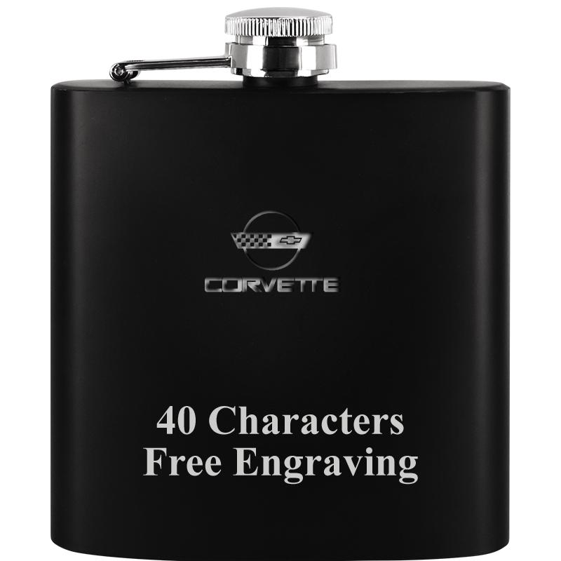 6OZ BLCK STAINLESS STEEL FLASK