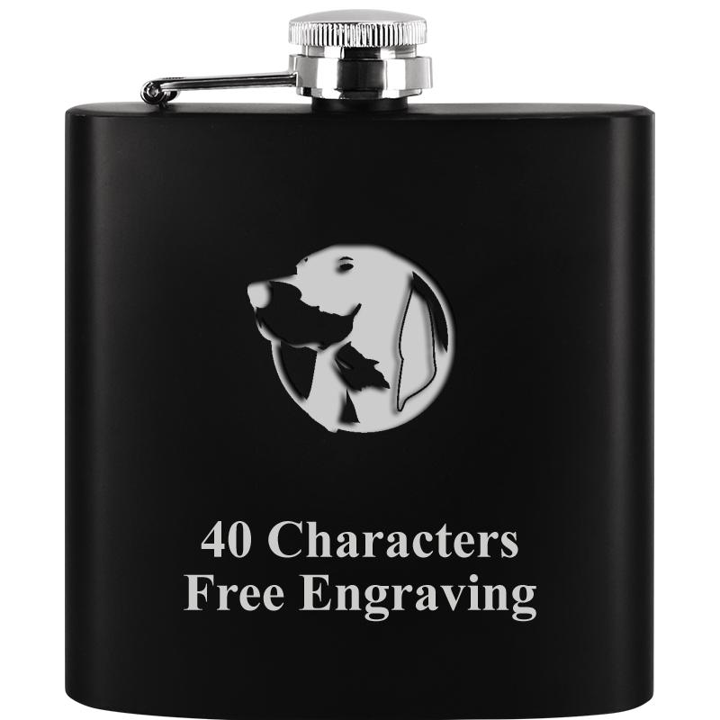 6OZ BLCK STAINLESS STEEL FLASK