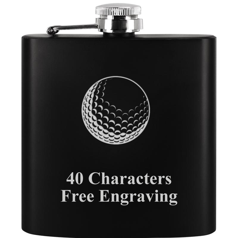 6OZ BLCK STAINLESS STEEL FLASK
