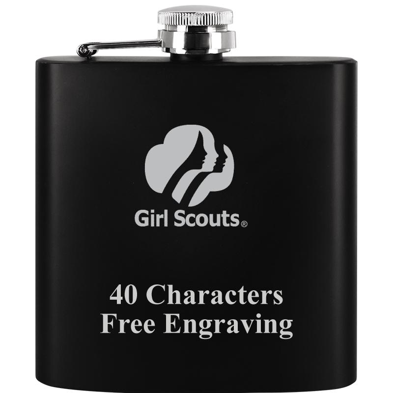 6OZ BLCK STAINLESS STEEL FLASK