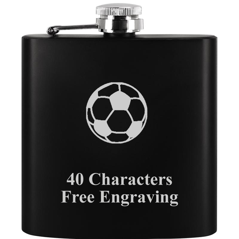 6OZ BLCK STAINLESS STEEL FLASK