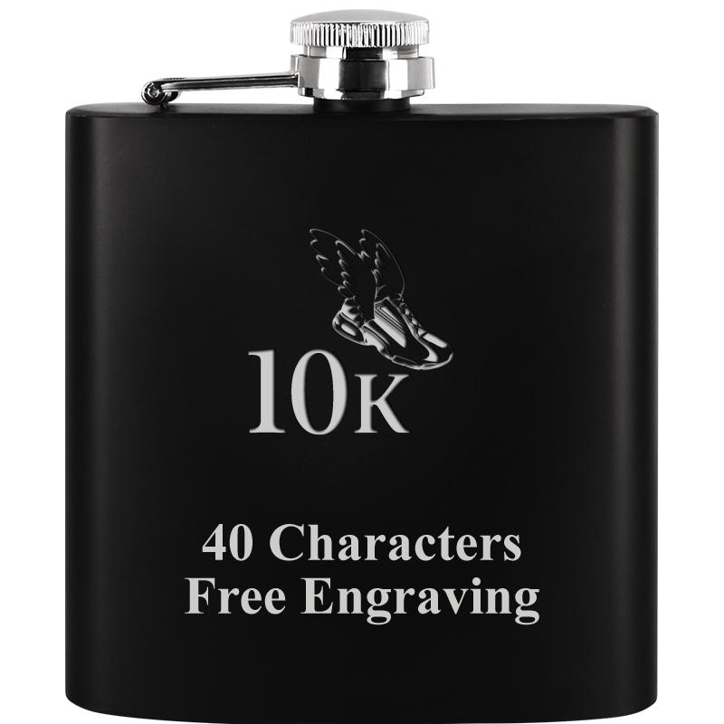 6OZ BLCK STAINLESS STEEL FLASK
