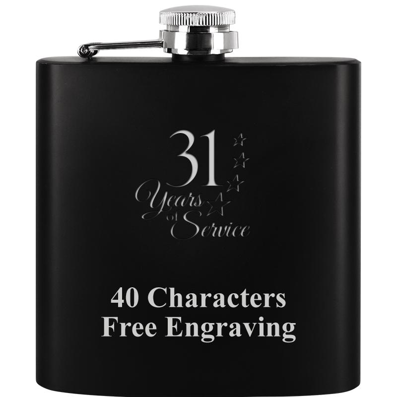 6OZ BLCK STAINLESS STEEL FLASK