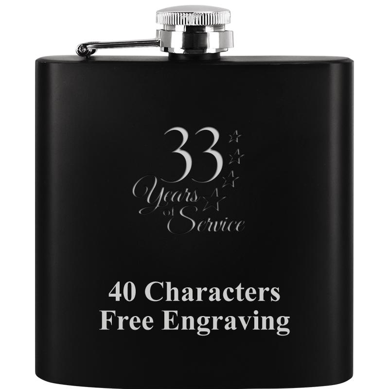 6OZ BLCK STAINLESS STEEL FLASK