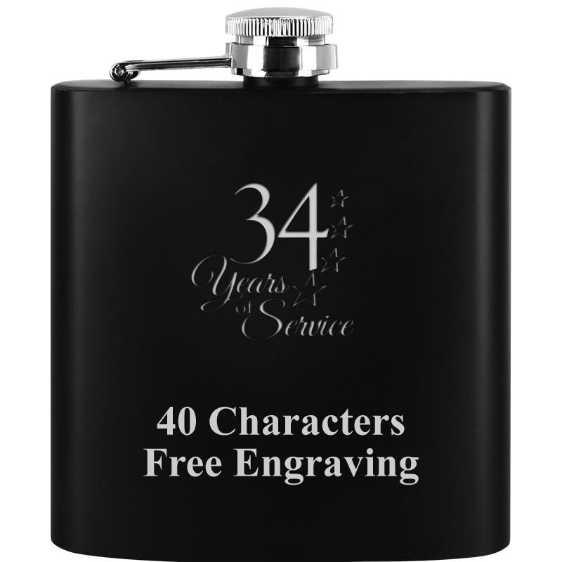 6OZ BLCK STAINLESS STEEL FLASK