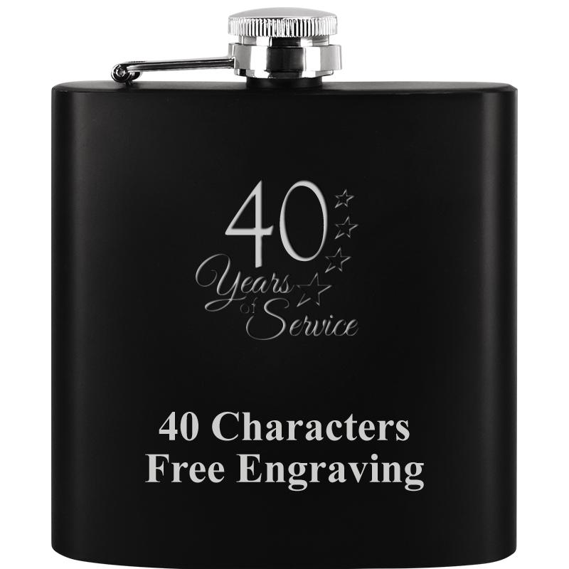 6OZ BLCK STAINLESS STEEL FLASK