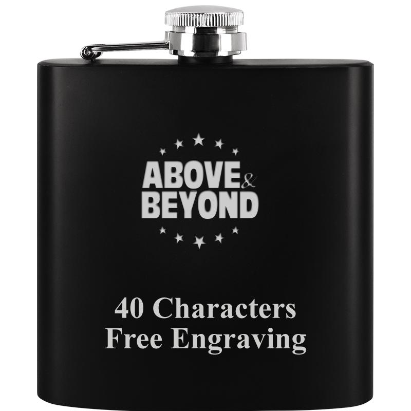 6OZ BLCK STAINLESS STEEL FLASK