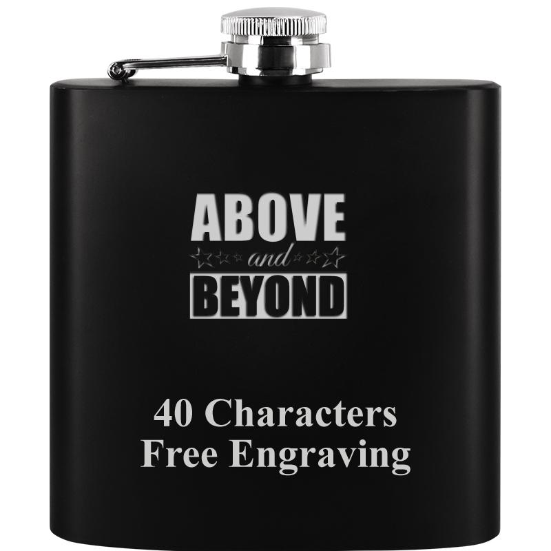 6OZ BLCK STAINLESS STEEL FLASK