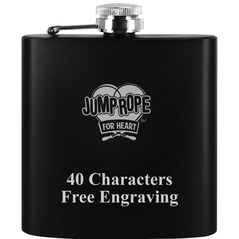 6OZ BLCK STAINLESS STEEL FLASK