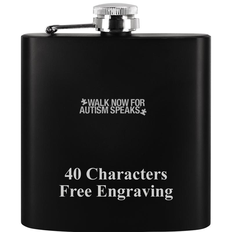 6OZ BLCK STAINLESS STEEL FLASK