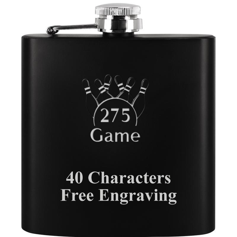 6OZ BLCK STAINLESS STEEL FLASK