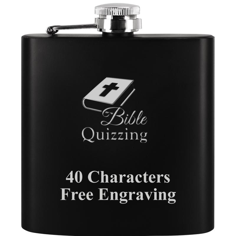 6OZ BLCK STAINLESS STEEL FLASK