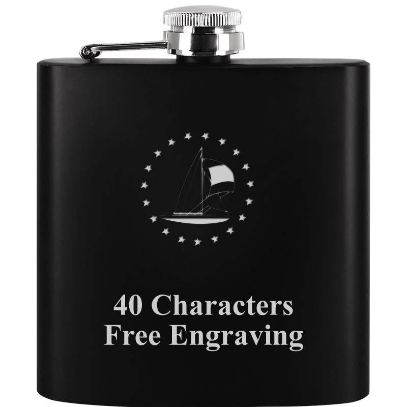 6OZ BLCK STAINLESS STEEL FLASK