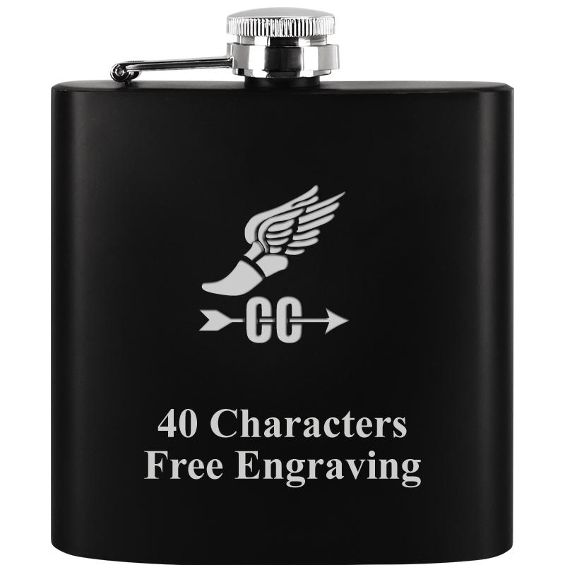 6OZ BLCK STAINLESS STEEL FLASK
