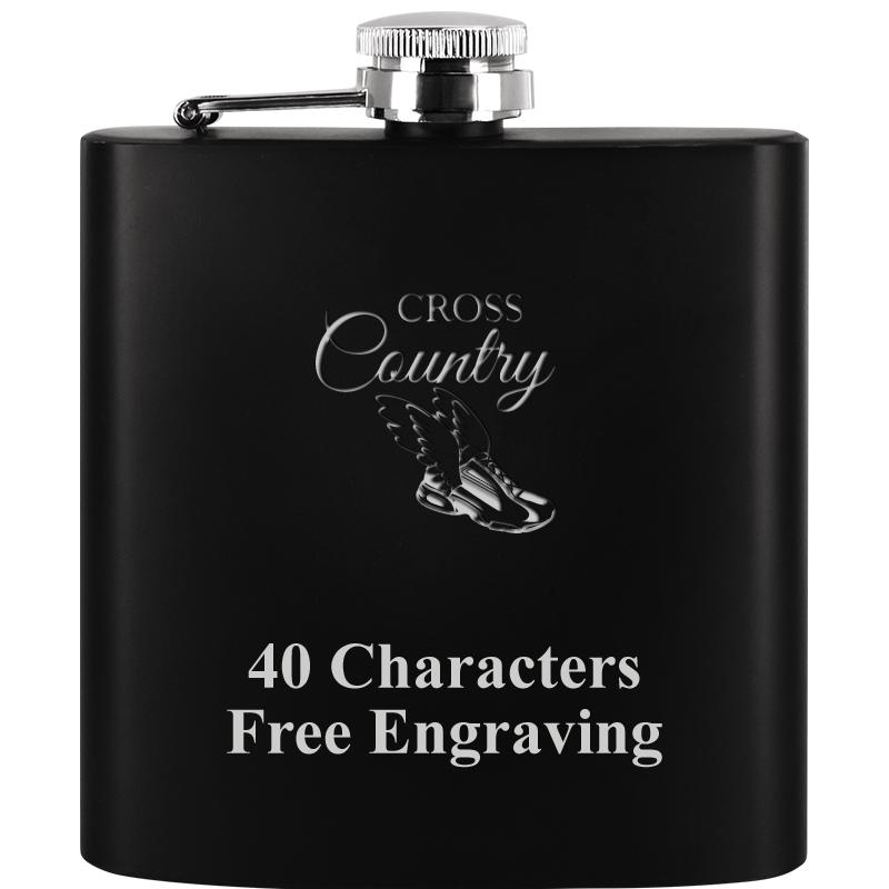 6OZ BLCK STAINLESS STEEL FLASK