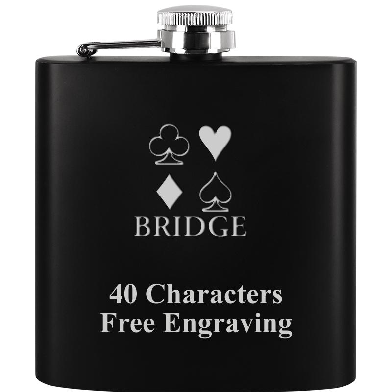 6OZ BLCK STAINLESS STEEL FLASK