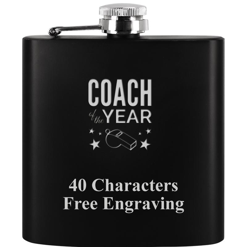 6OZ BLCK STAINLESS STEEL FLASK