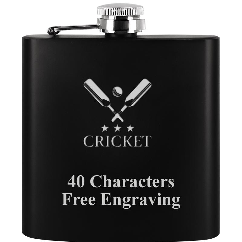 6OZ BLCK STAINLESS STEEL FLASK