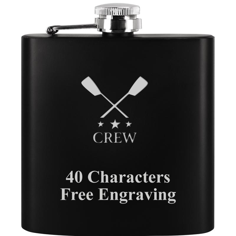 6OZ BLCK STAINLESS STEEL FLASK