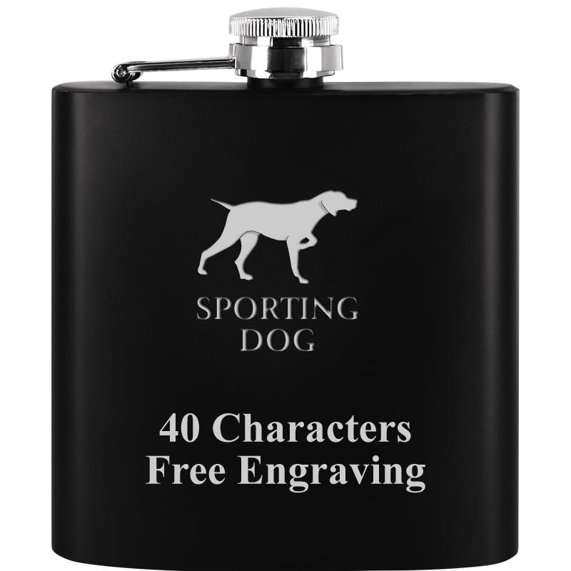 6OZ BLCK STAINLESS STEEL FLASK