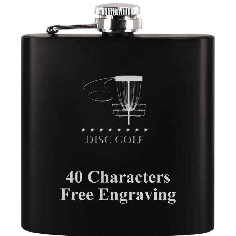6OZ BLCK STAINLESS STEEL FLASK