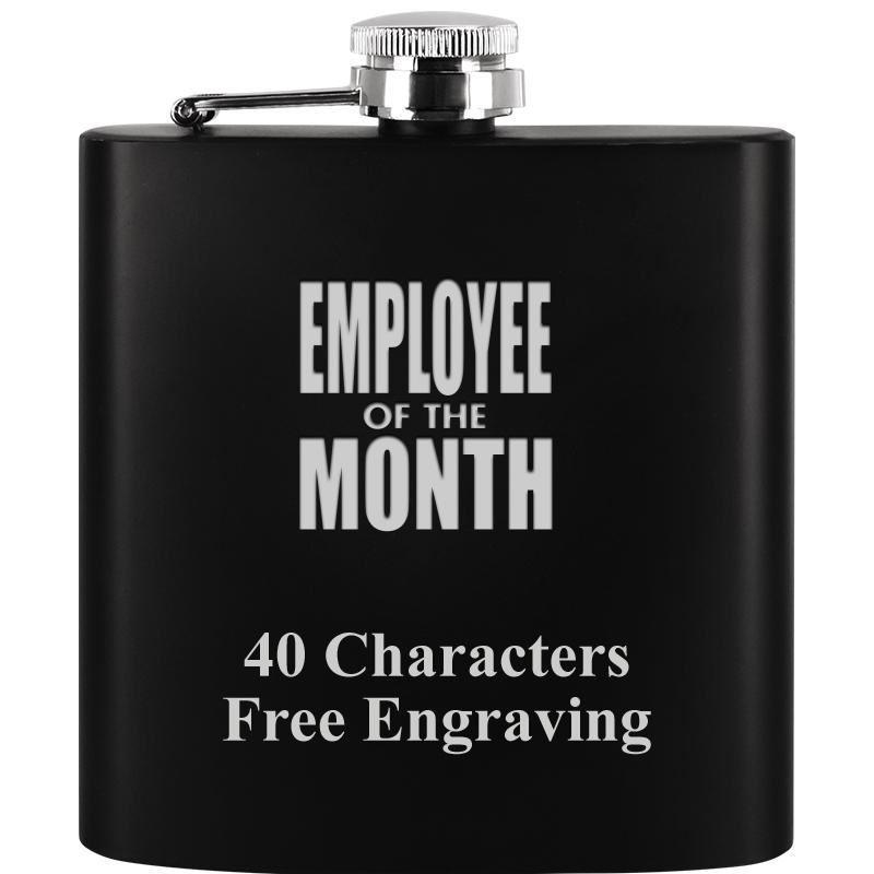 6OZ BLCK STAINLESS STEEL FLASK