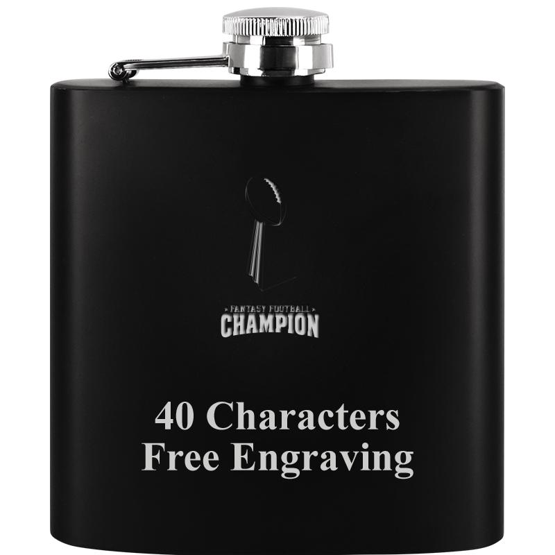 6OZ BLCK STAINLESS STEEL FLASK