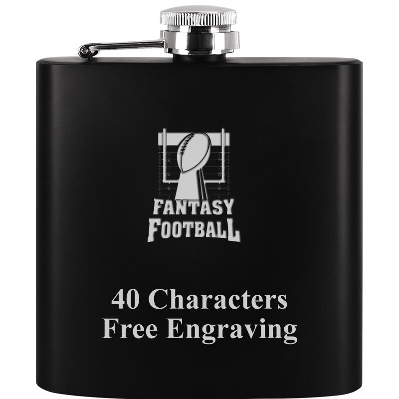 6OZ BLCK STAINLESS STEEL FLASK
