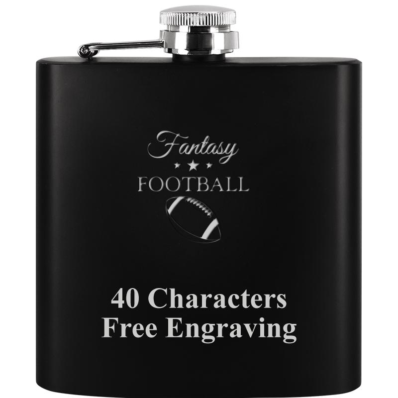 6OZ BLCK STAINLESS STEEL FLASK