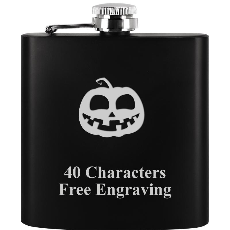 6OZ BLCK STAINLESS STEEL FLASK