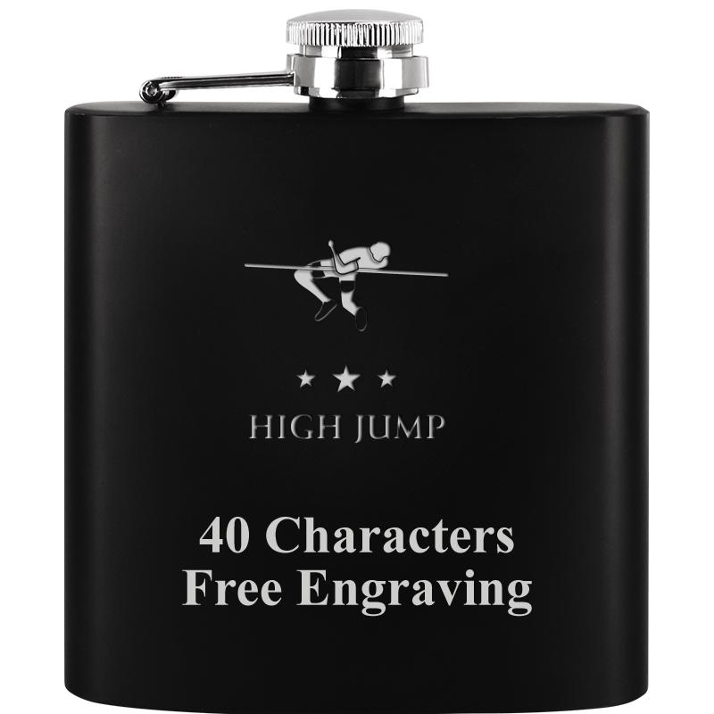 6OZ BLCK STAINLESS STEEL FLASK