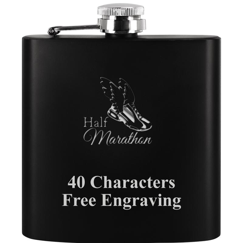 6OZ BLCK STAINLESS STEEL FLASK