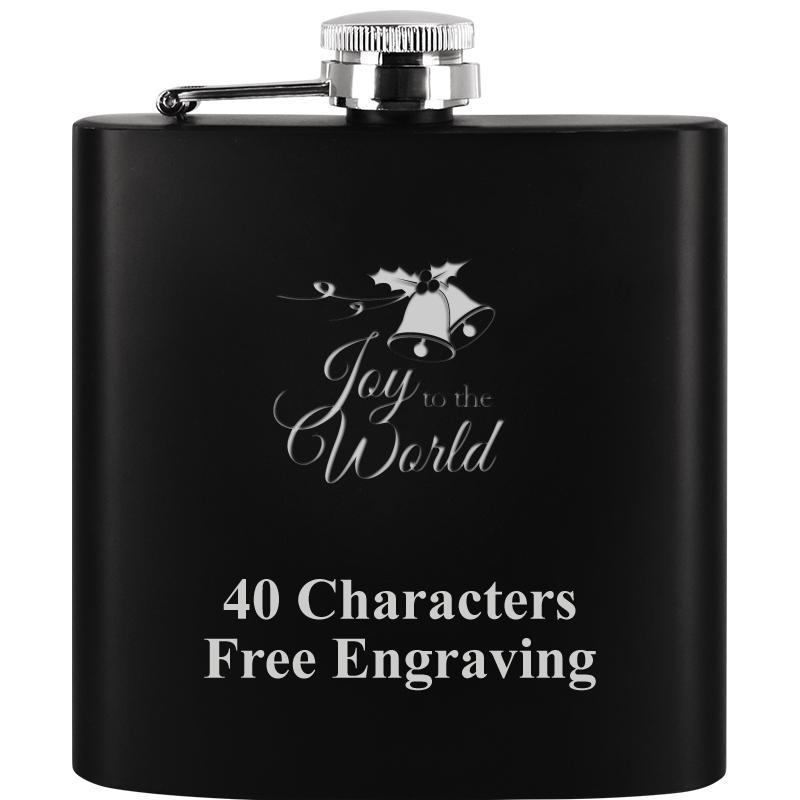6OZ BLCK STAINLESS STEEL FLASK