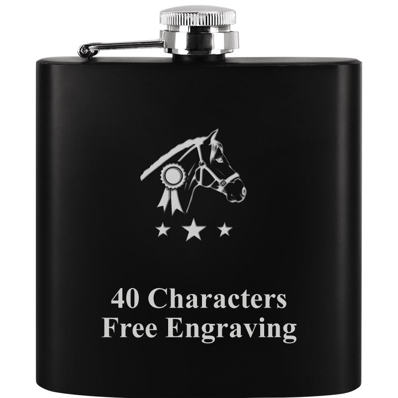 6OZ BLCK STAINLESS STEEL FLASK