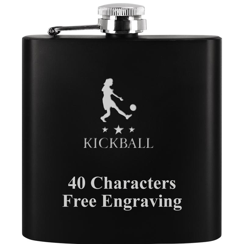 6OZ BLCK STAINLESS STEEL FLASK