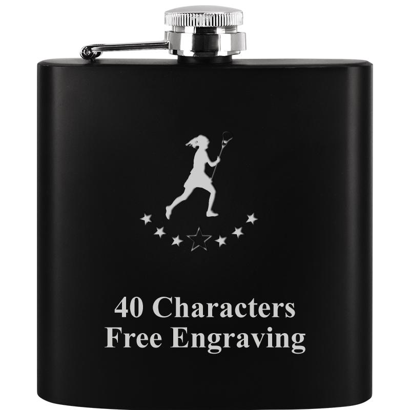 6OZ BLCK STAINLESS STEEL FLASK