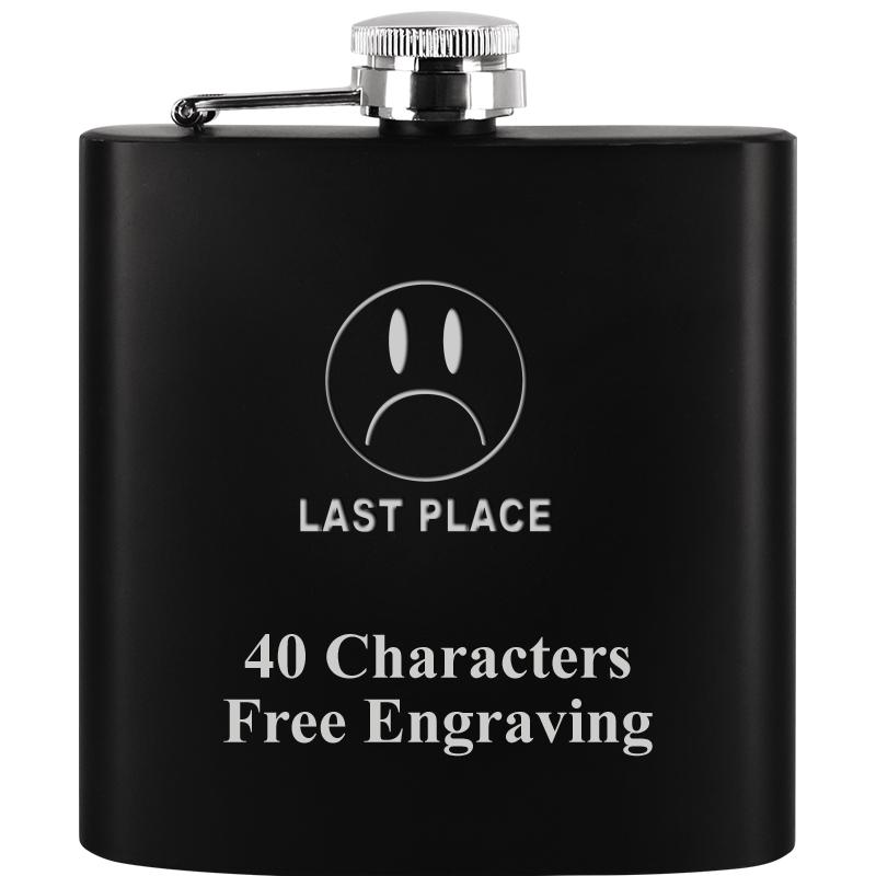 6OZ BLCK STAINLESS STEEL FLASK