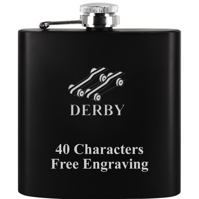 6OZ BLCK STAINLESS STEEL FLASK