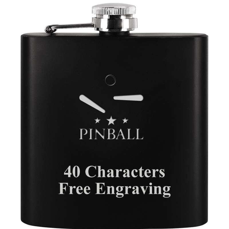 6OZ BLCK STAINLESS STEEL FLASK