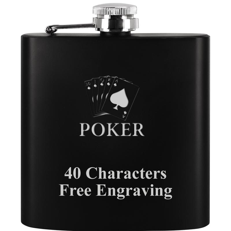 6OZ BLCK STAINLESS STEEL FLASK