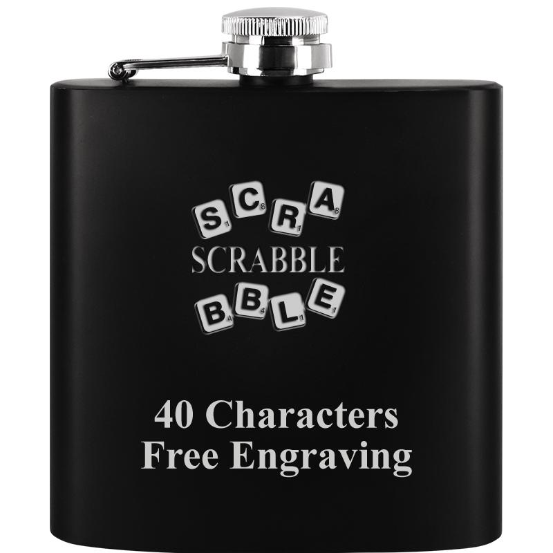 6OZ BLCK STAINLESS STEEL FLASK