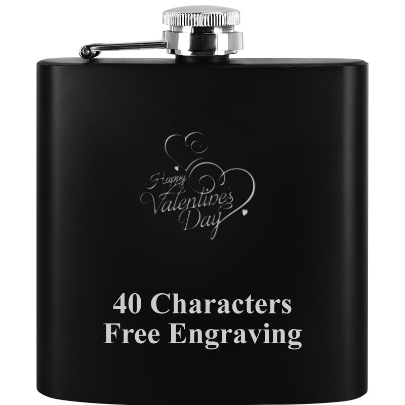 6OZ BLCK STAINLESS STEEL FLASK