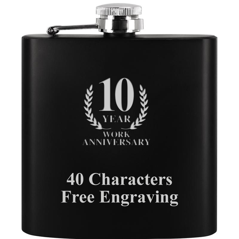 6OZ BLCK STAINLESS STEEL FLASK