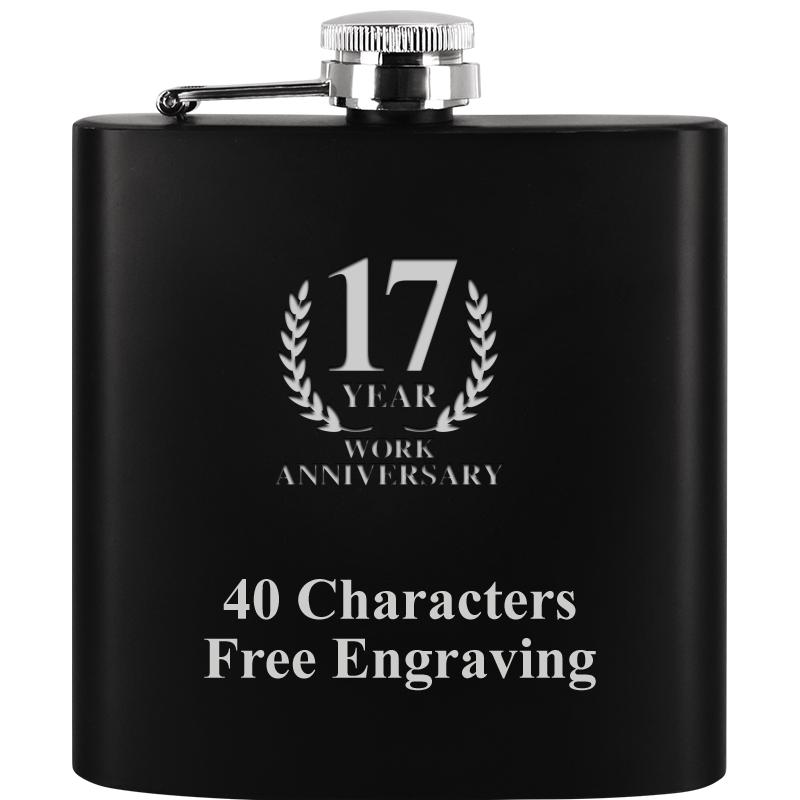 6OZ BLCK STAINLESS STEEL FLASK