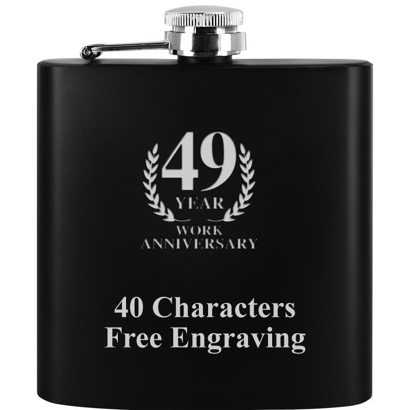 6OZ BLCK STAINLESS STEEL FLASK
